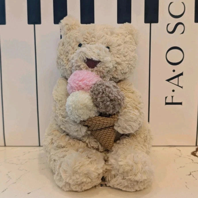 JELLY CAT アイスクリームベア Jellycat Oatus/Bartholomew Bear with Ice Cream – America2UK