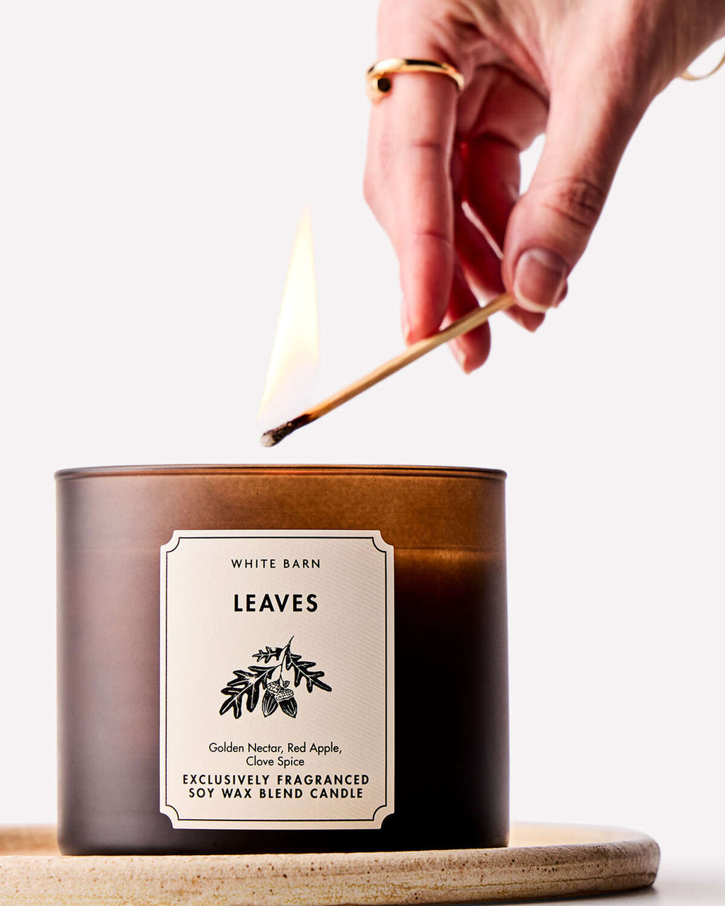 Bath & Body Works Leaves 3 Wick Candle