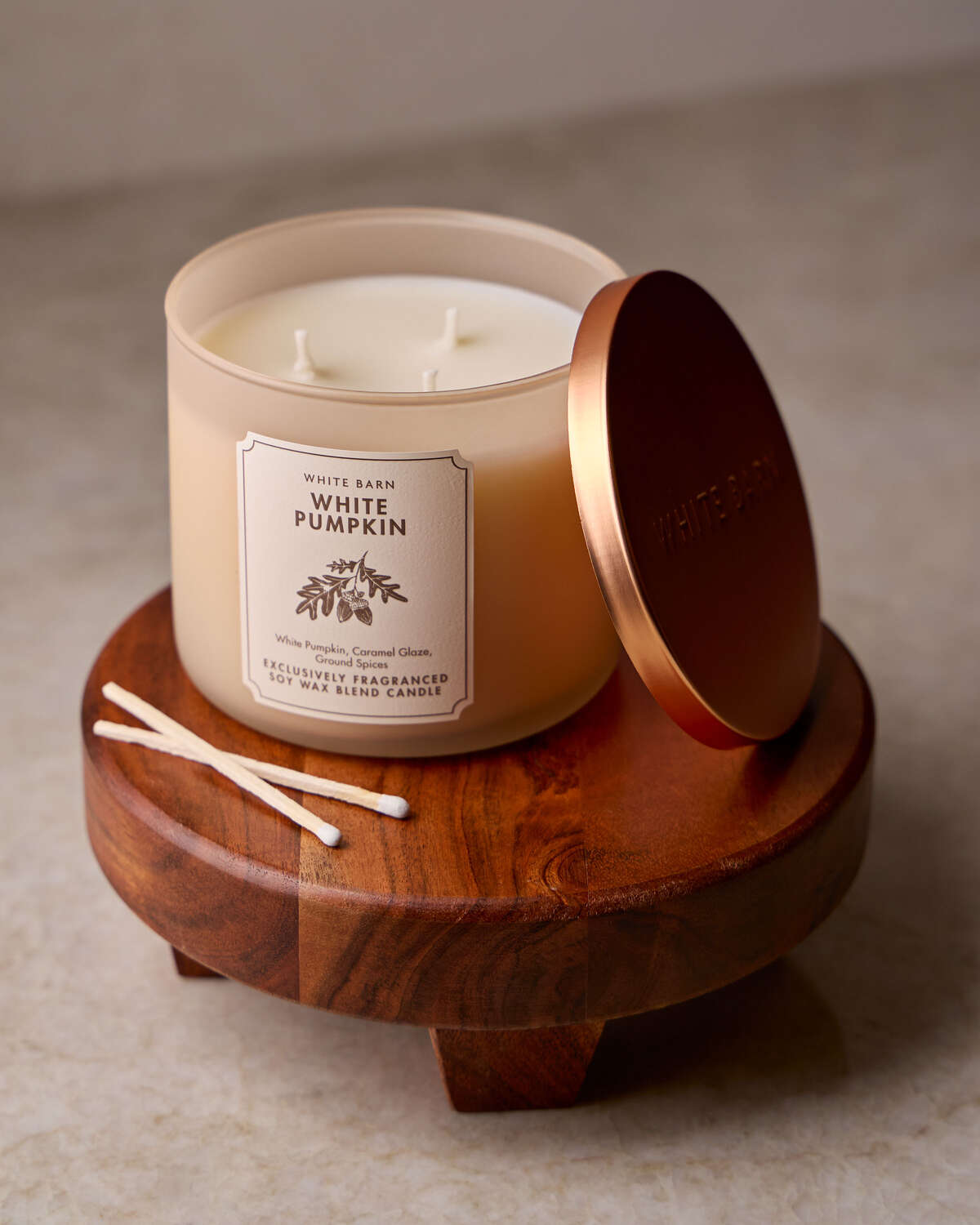 Bath & Body Works White Pumpkin 3 Wick Candle