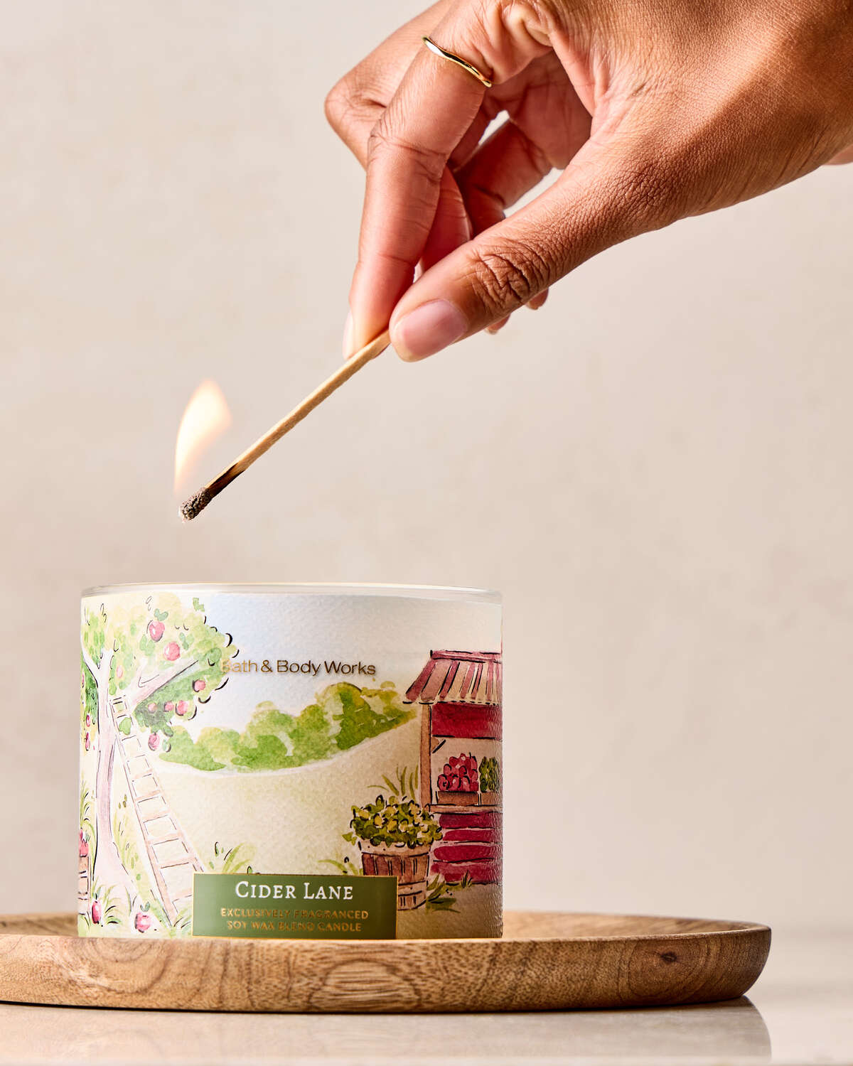 Bath & Body Works Cider Lane 3 Wick Candle