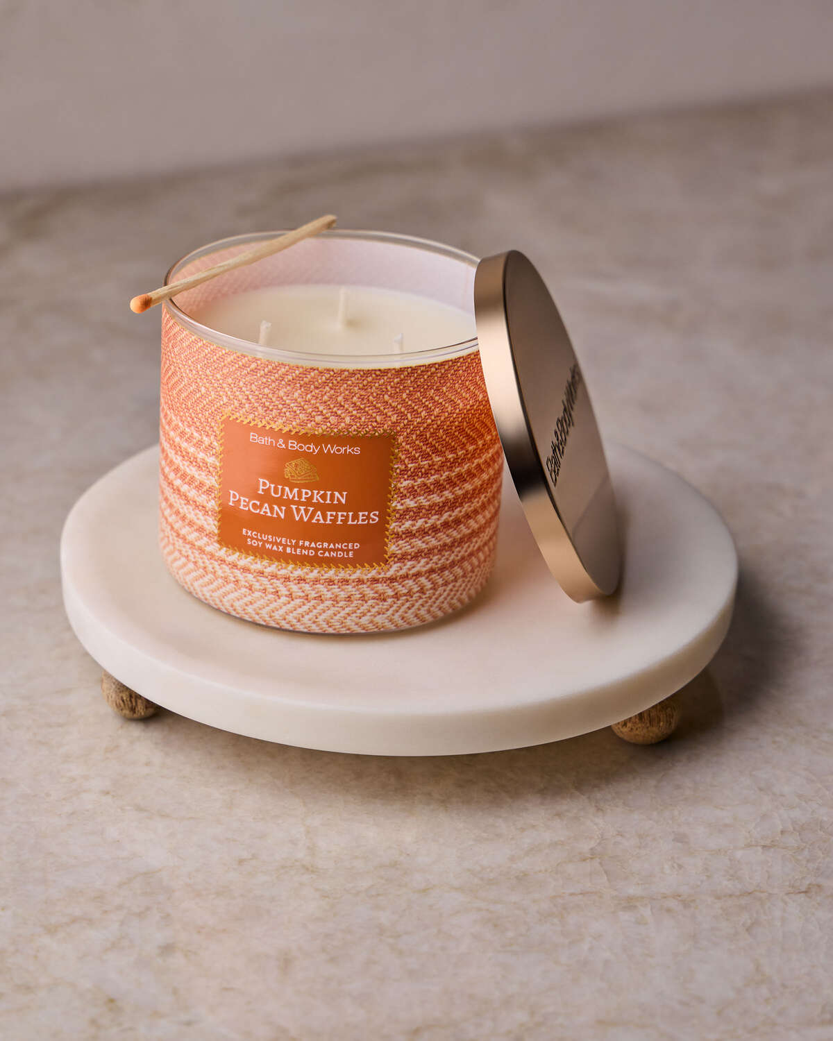 Bath & Body Works Pumpkin Pecan Waffles 3 Wick Candle