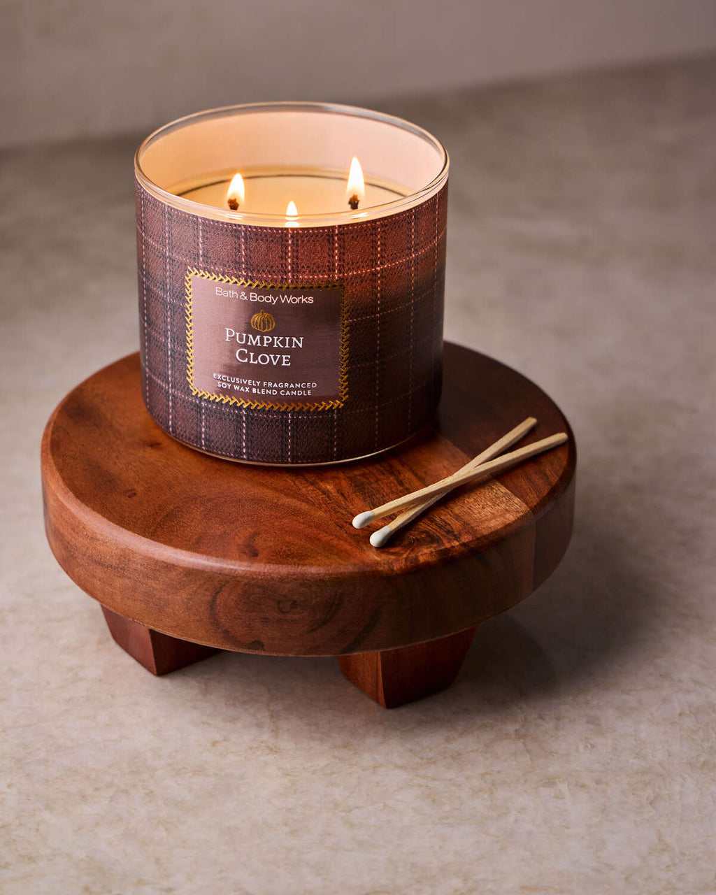 Bath & Body Works Pumpkin Clove 3 Wick Candle