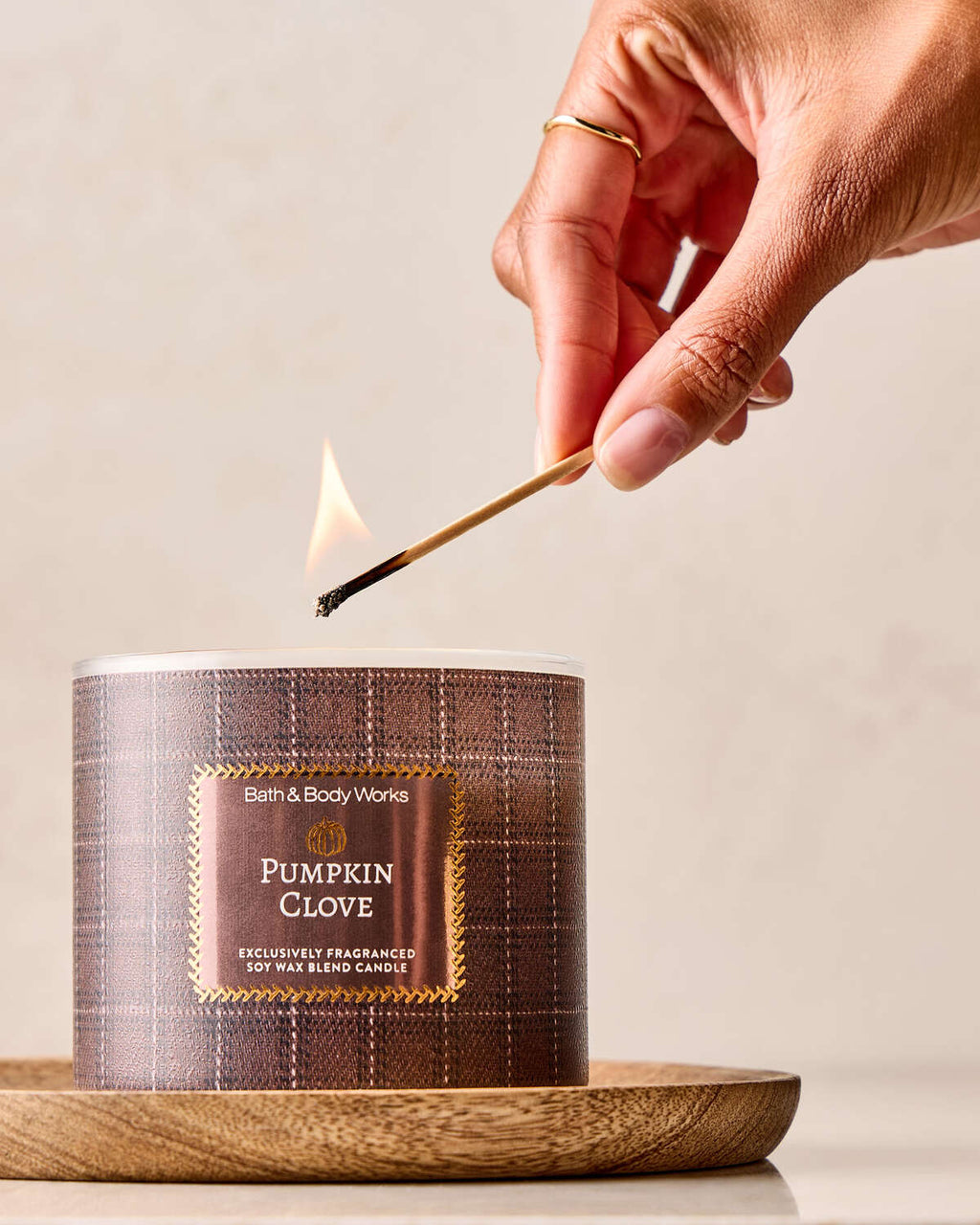 Bath & Body Works Pumpkin Clove 3 Wick Candle