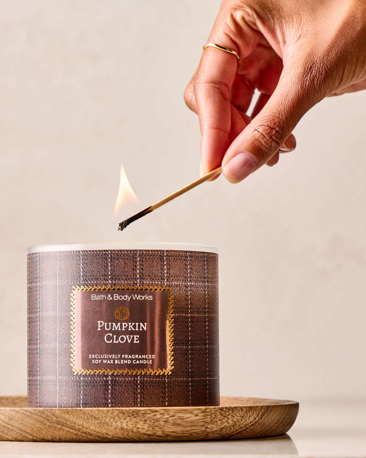 Bath & Body Works Pumpkin Clove 3 Wick Candle