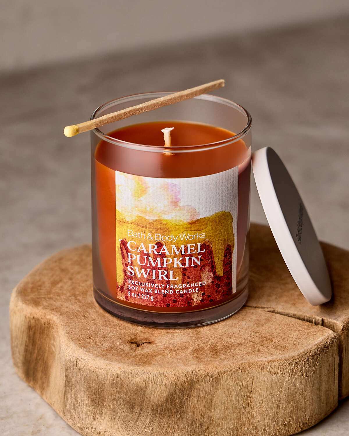 Bath & Body Works Caramel Pumpkin Swirl Single Wick Candle