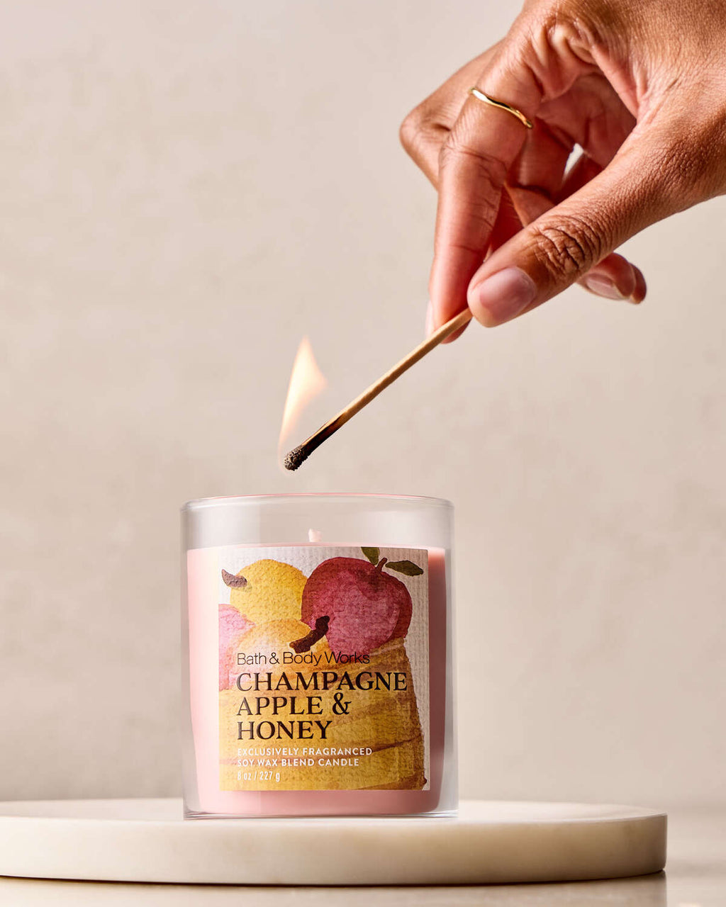 Bath & Body Works Champagne Apple And Honey Single Wick Candle