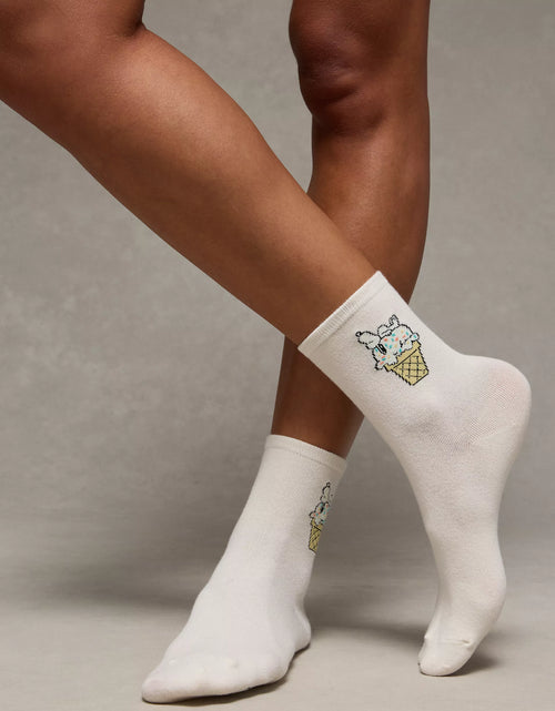 American Eagle Snoopy Cropped Crew Socks 2 Pack