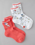 American Eagle Snoopy Graphic Cropped Crew Socks 2 Pack