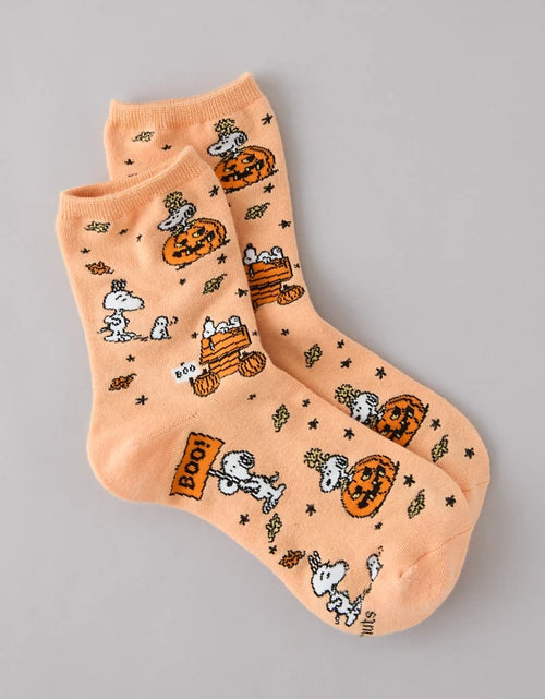 American Eagle Snoopy Cropped Crew Socks