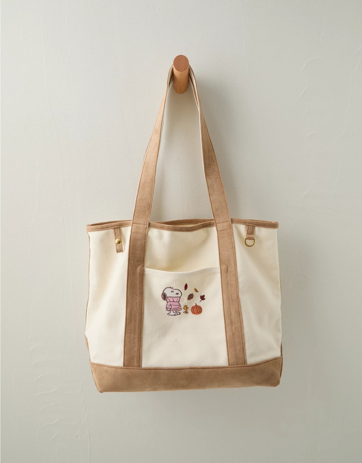 American Eagle Off Duty Snoopy Tote Bag - Khaki