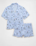 American Eagle AE Luxe Plush Snoopy Button Up Pj Set