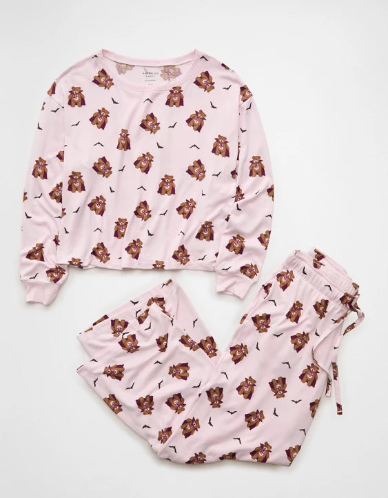 American Eagle Luxe Plush Snoopy PJ Set