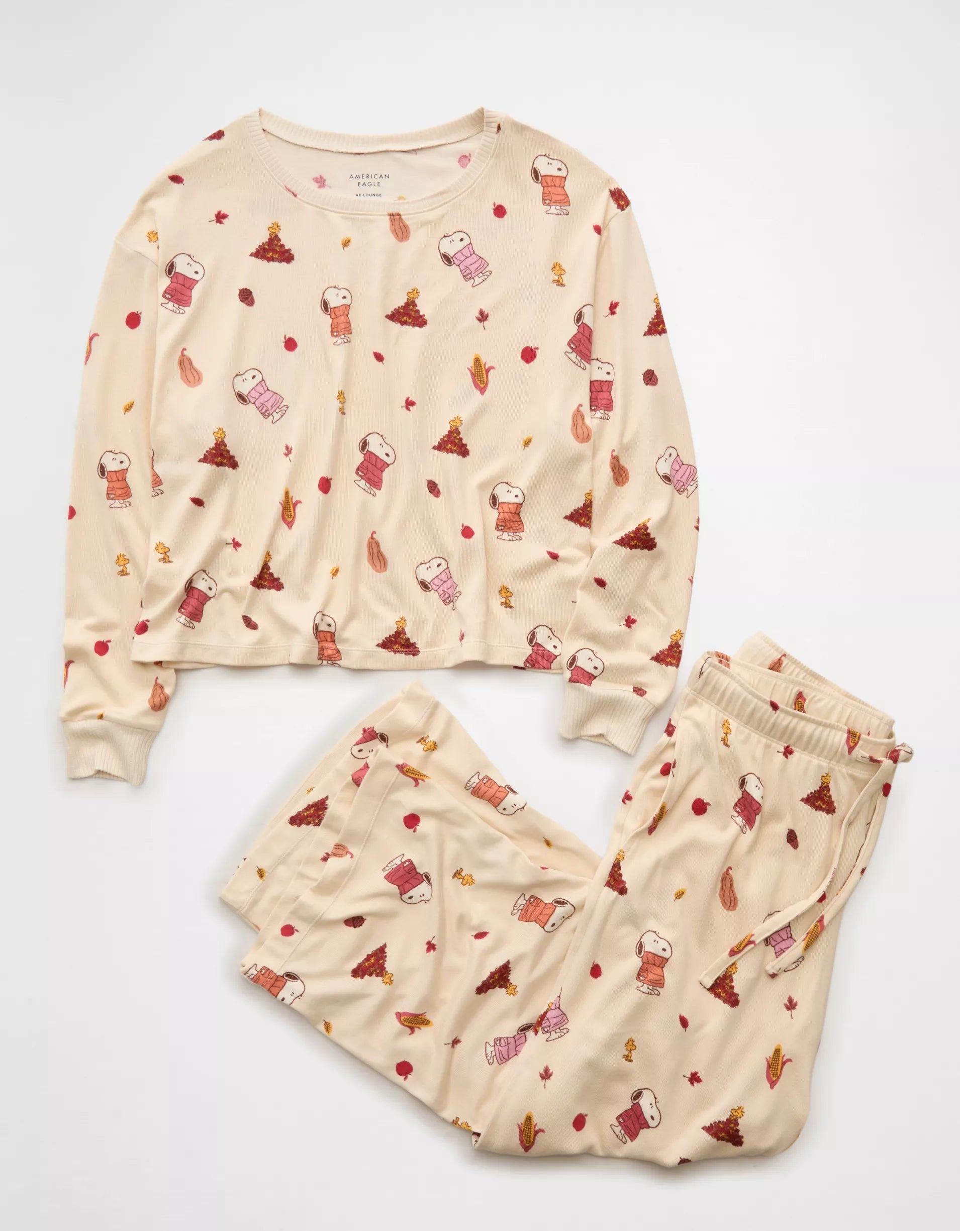 American Eagle Luxe Plush Snoopy Pajama Set