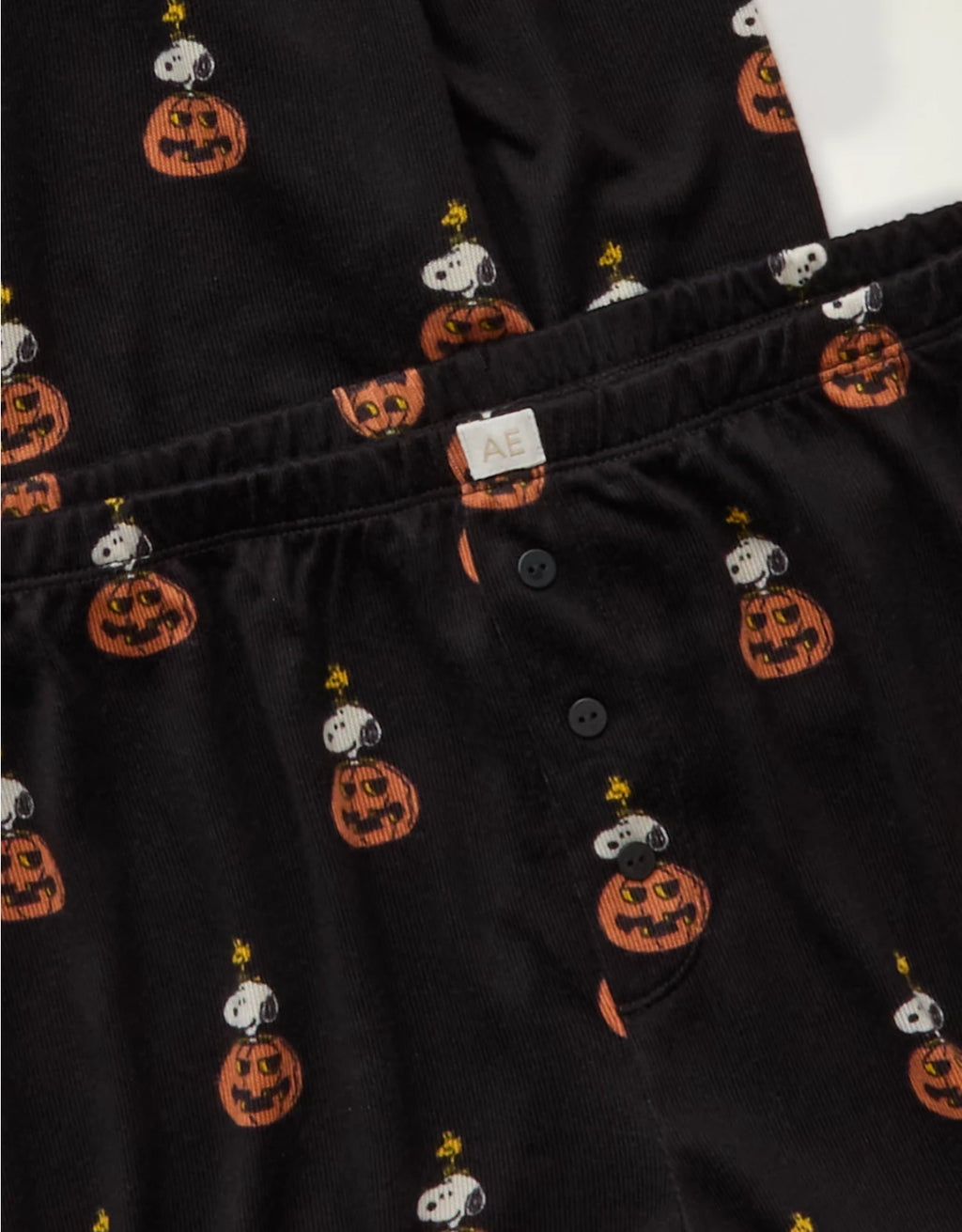 American Eagle AE Luxe Plush Long Sleeve Short Pj Set