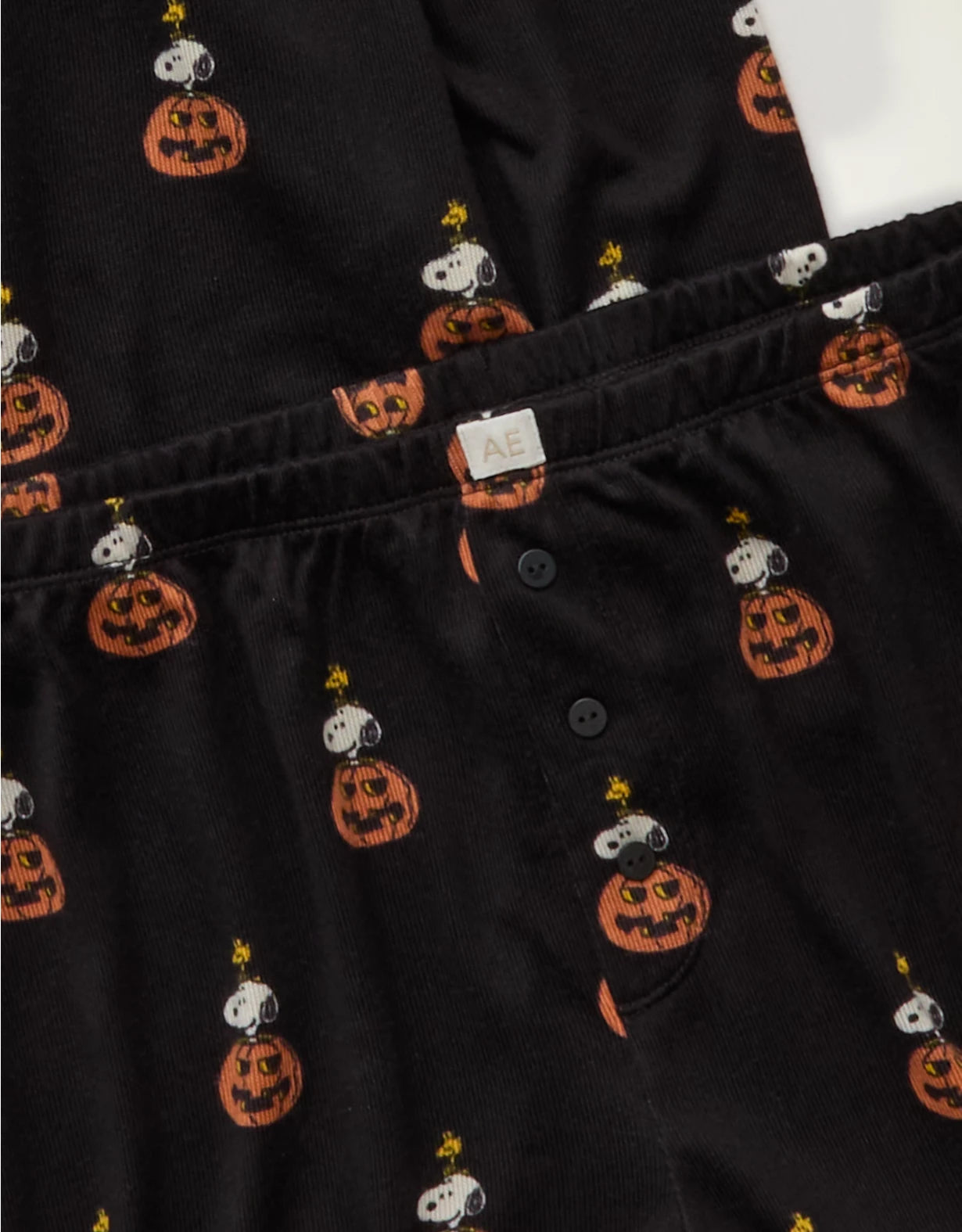 American Eagle AE Luxe Plush Long Sleeve Short Pj Set