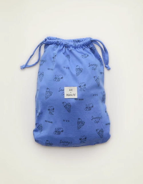 American Eagle AE Luxe Plush Snoopy Long Sleeve Short PJ Set