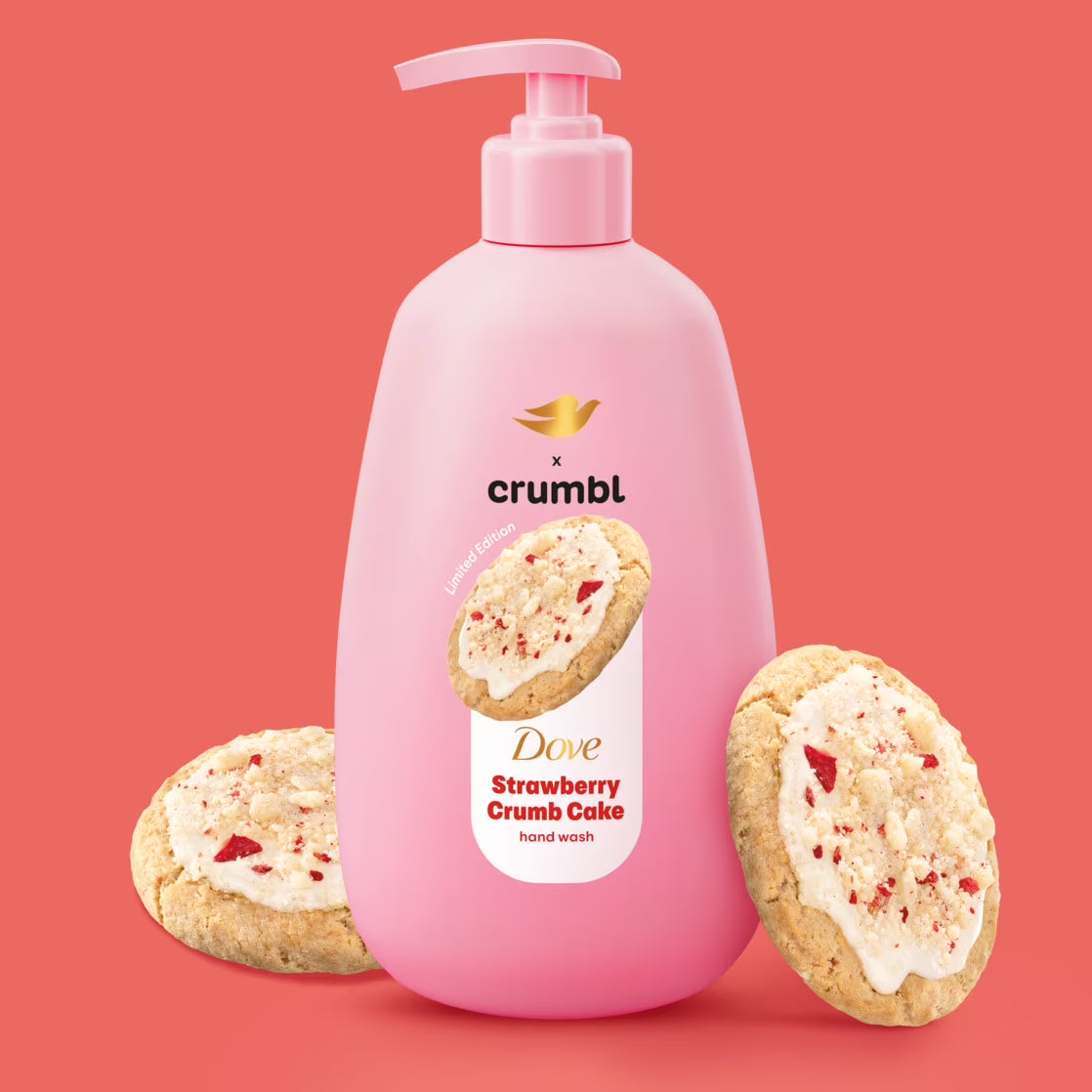 Dove Crumbl Limited Edtion Liquid Hand Soap Strawberry Crumb Cake