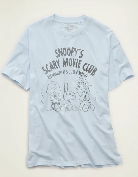 American Eagle Oversized Peanuts Halloween Graphic T Shirt