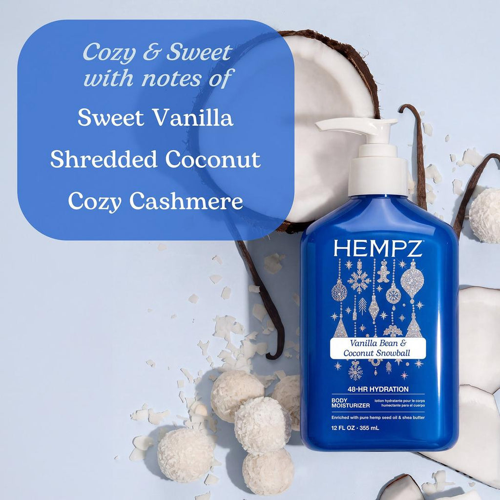 Hempz Limited Edition Vanilla Bean & Coconut Snowball Body Moisturizer - 12.0 oz