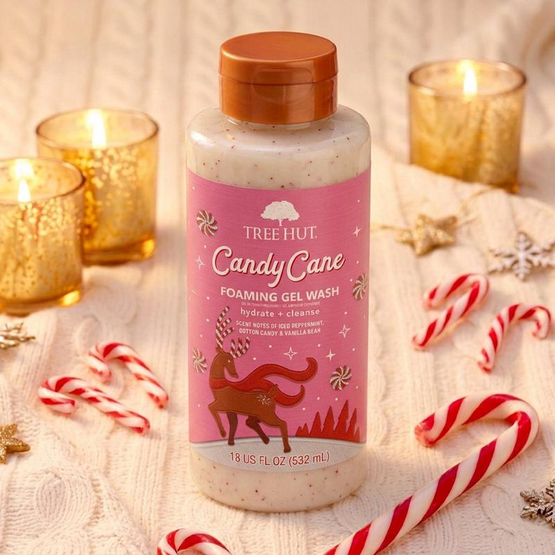 Tree Hut Candy Cane Foaming Gel Wash