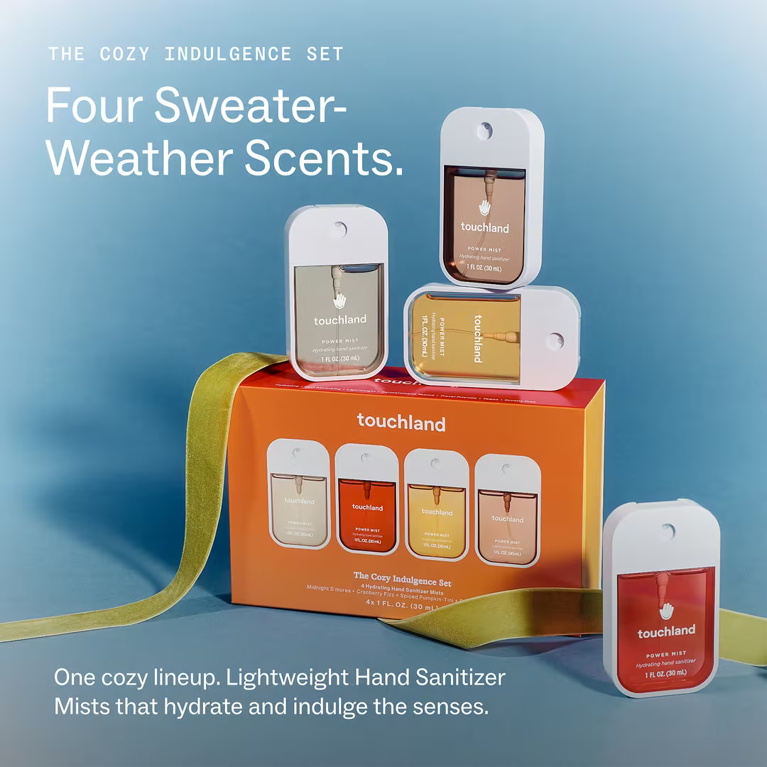 Touchland Cozy Indulgence Hand Sanitizer 4-Set