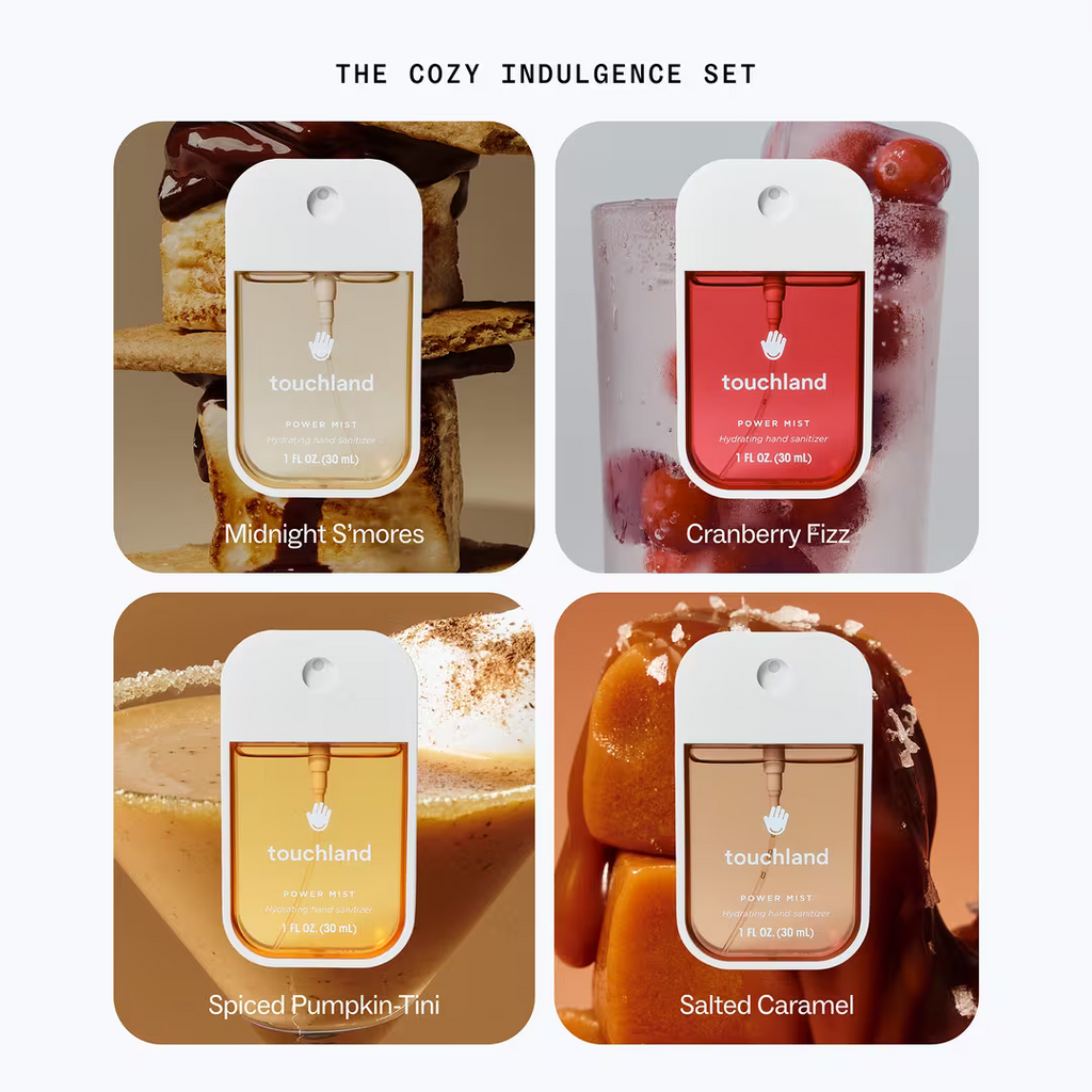 Touchland Cozy Indulgence Hand Sanitizer 4-Set