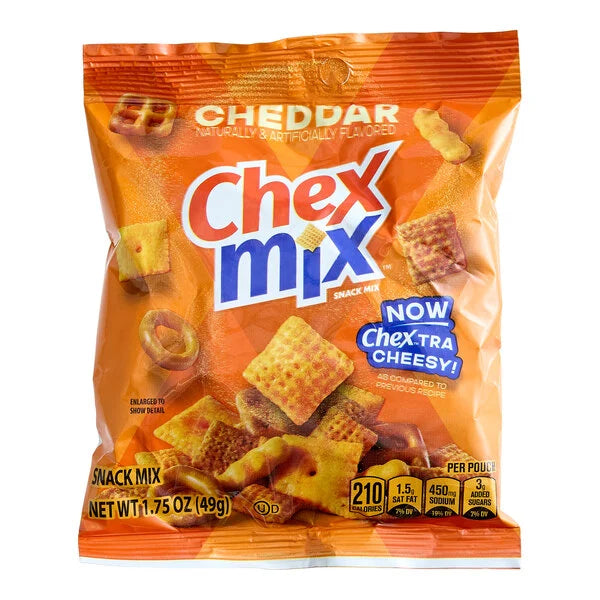 Chex Mix Cheddar Snack Bags - 49g