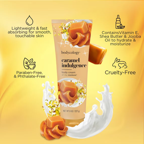 Bodycology Shea Butter Body Cream, Caramel Indulgence 8oz