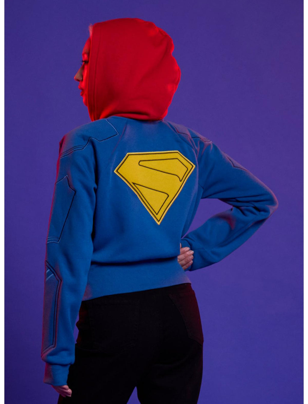 DC Comics Supergirl Shield Girls Crop Hoodie