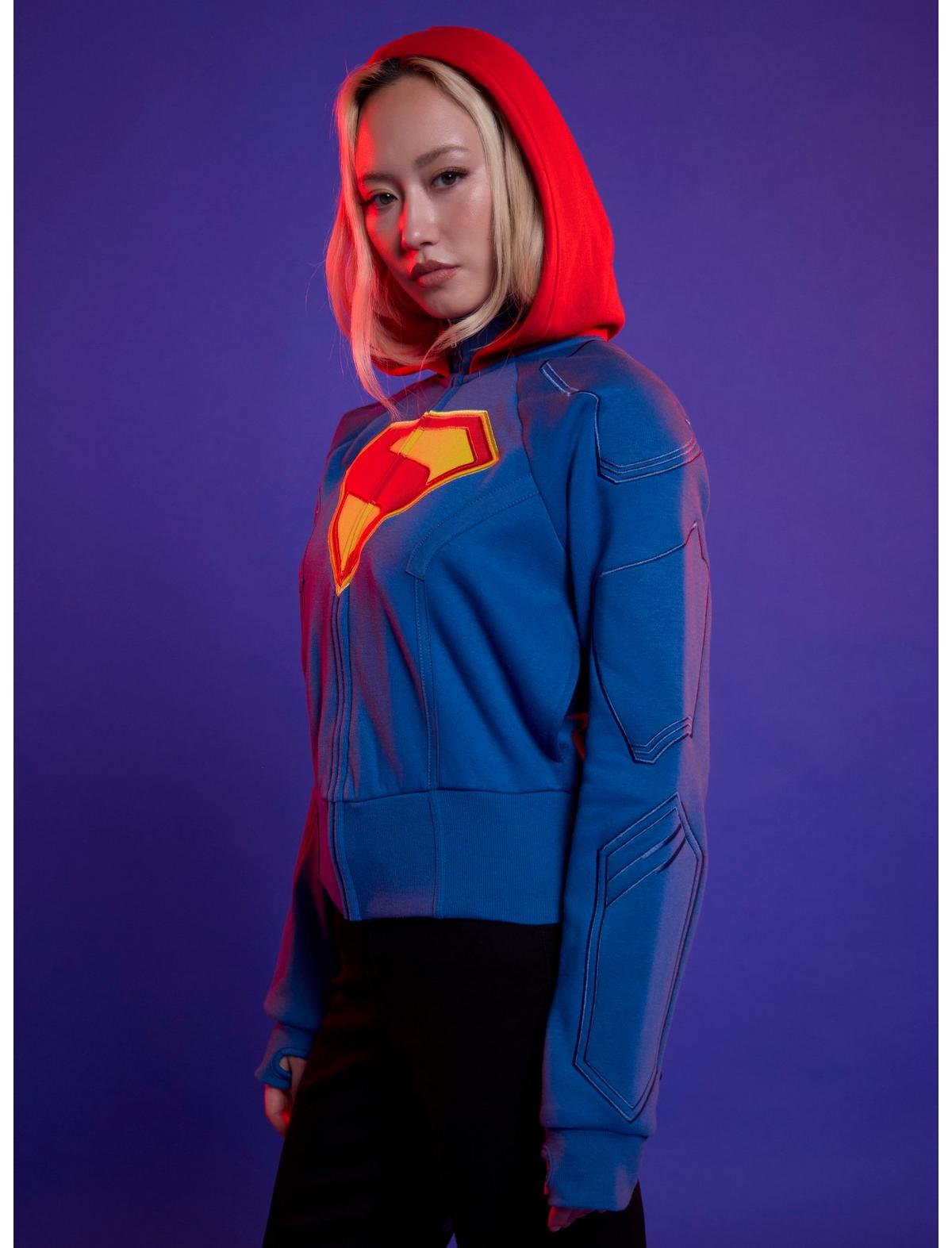 DC Comics Supergirl Shield Girls Crop Hoodie