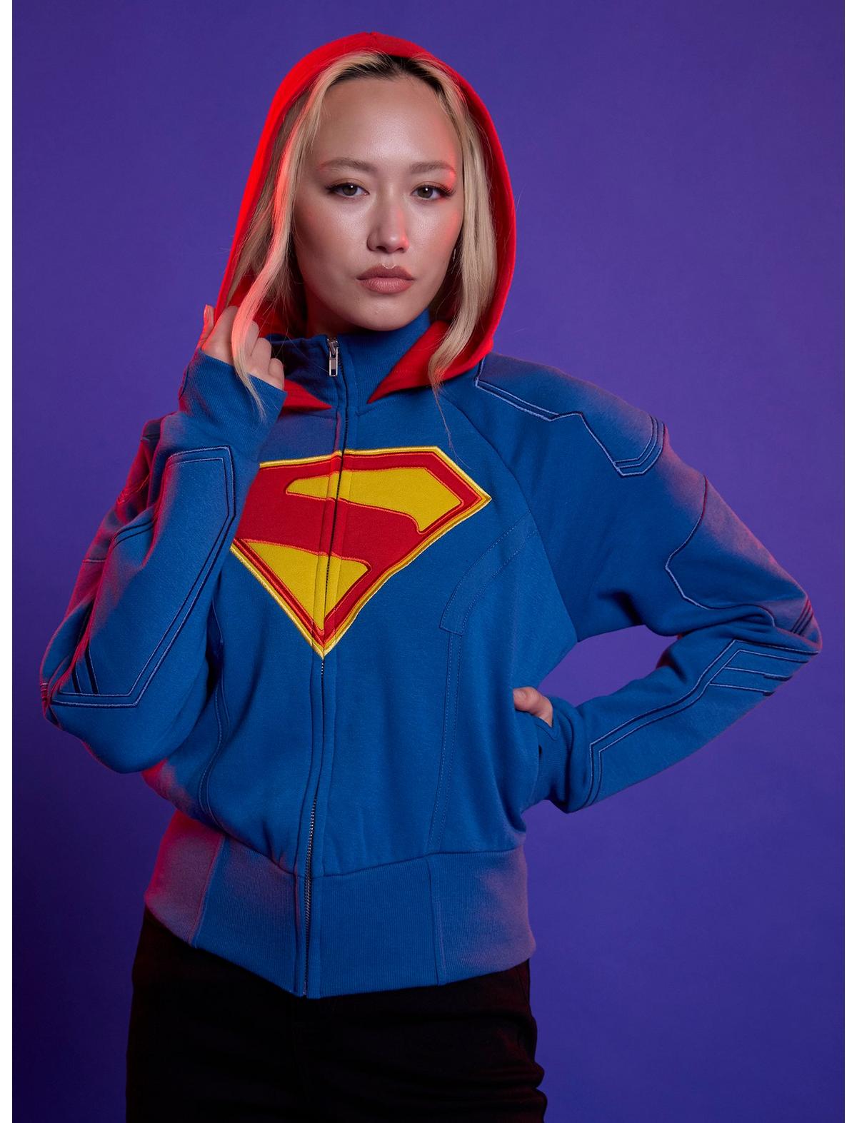 DC Comics Supergirl Shield Girls Crop Hoodie