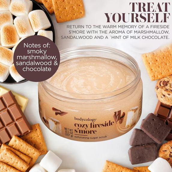 Bodycology Cozy Fireside S'more Exfoliating Sugar Body Scrub 10.5oz