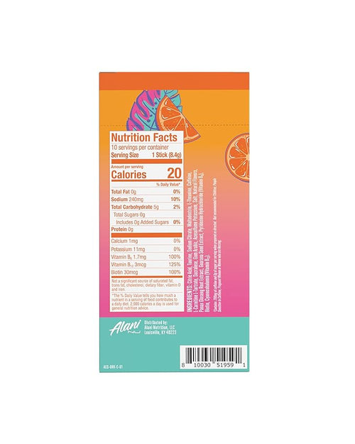 Alani Nu Energy Sticks Orange Kiss - 10 pack