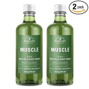 Village Naturals Therapy Muscle Foaming Bath Oil and Body Wash