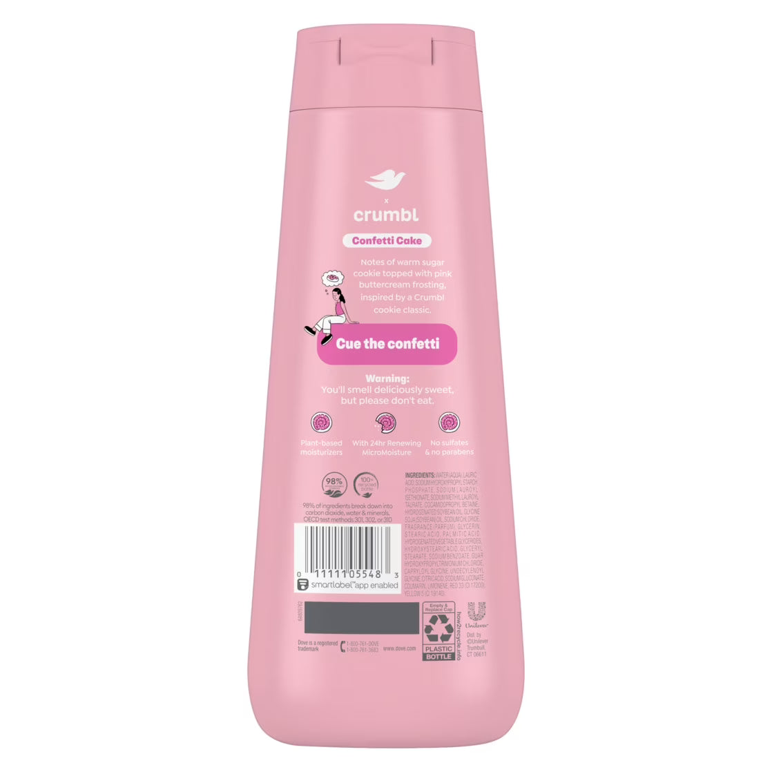 Dove Crumbl Limited Edtion Body Wash Confetti Cake