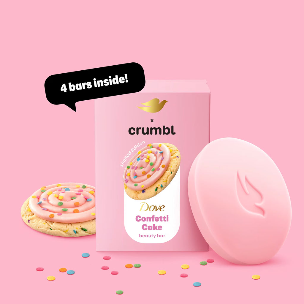 Dove & Crumbl Limited Edition Beauty Bar Confetti Cake - 4 Bars
