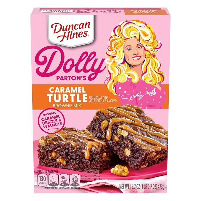 Duncan Hines Dolly Parton's Caramel Turtle Flavored Brownie Mix