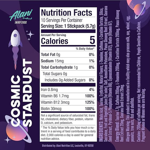 Alani Nu Energy Sticks Cosmic Stardust - 10 pack