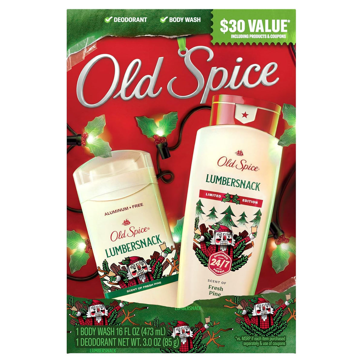 Old Spice Lumbersnack Deodorant Bodywash Set