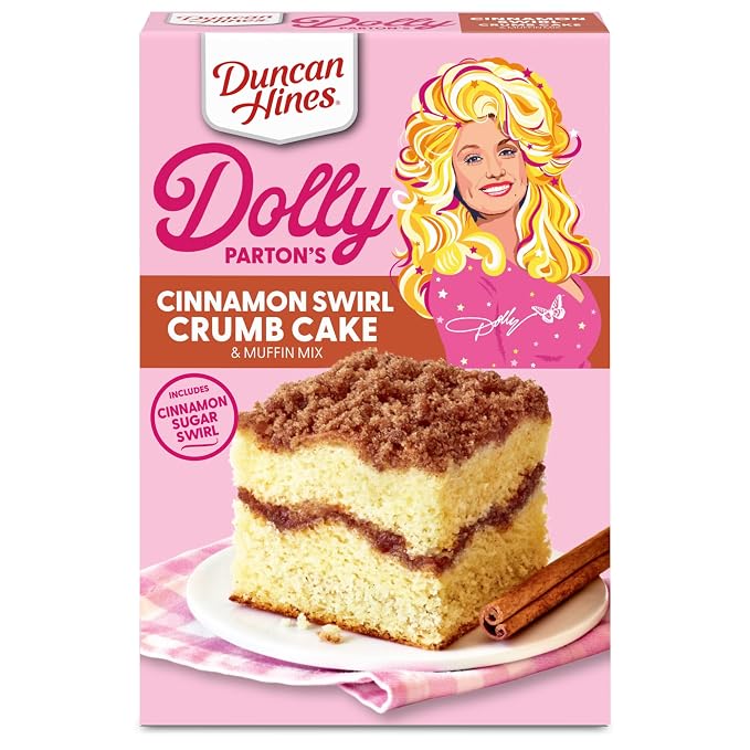 Duncan Hines Dolly Parton's Cinnamon Swirl Crumb Cake & Muffin Mix