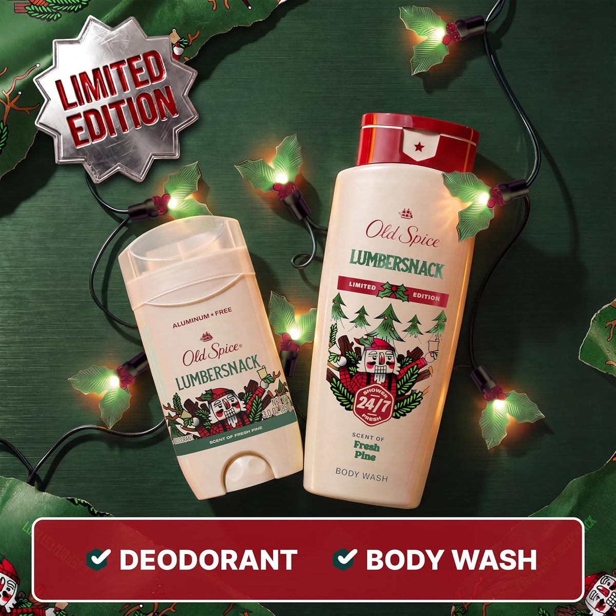 Old Spice Lumbersnack Deodorant Bodywash Set
