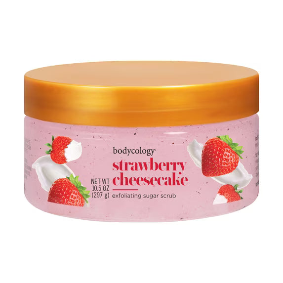 Bodycology Strawberry Cheesecake Exfoliating Sugar Scrub 10.5oz