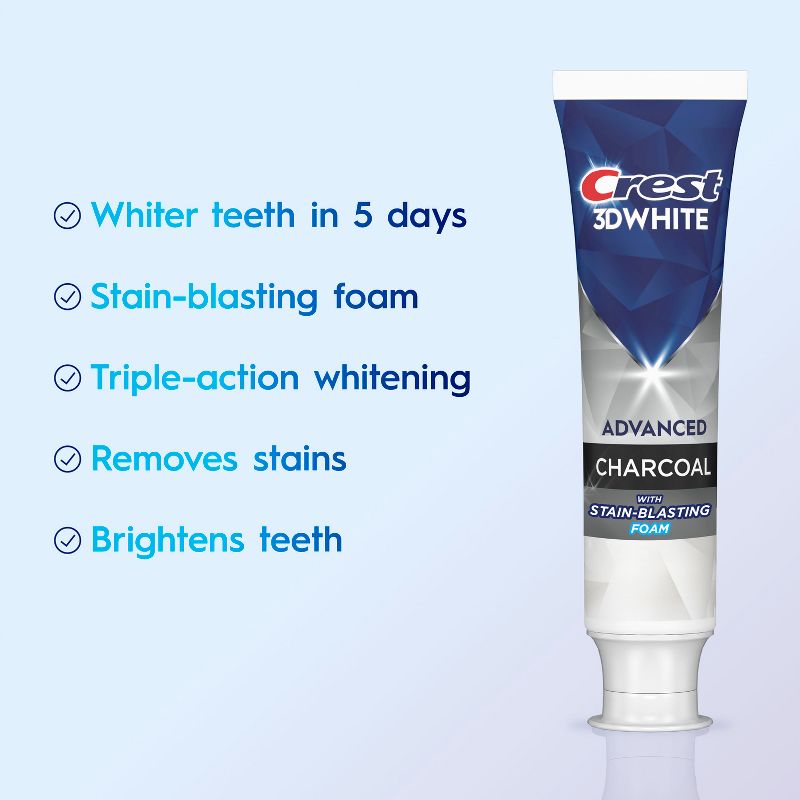 Crest 3D White Advanced Charcoal Teeth Whitening Toothpaste 2-Pack