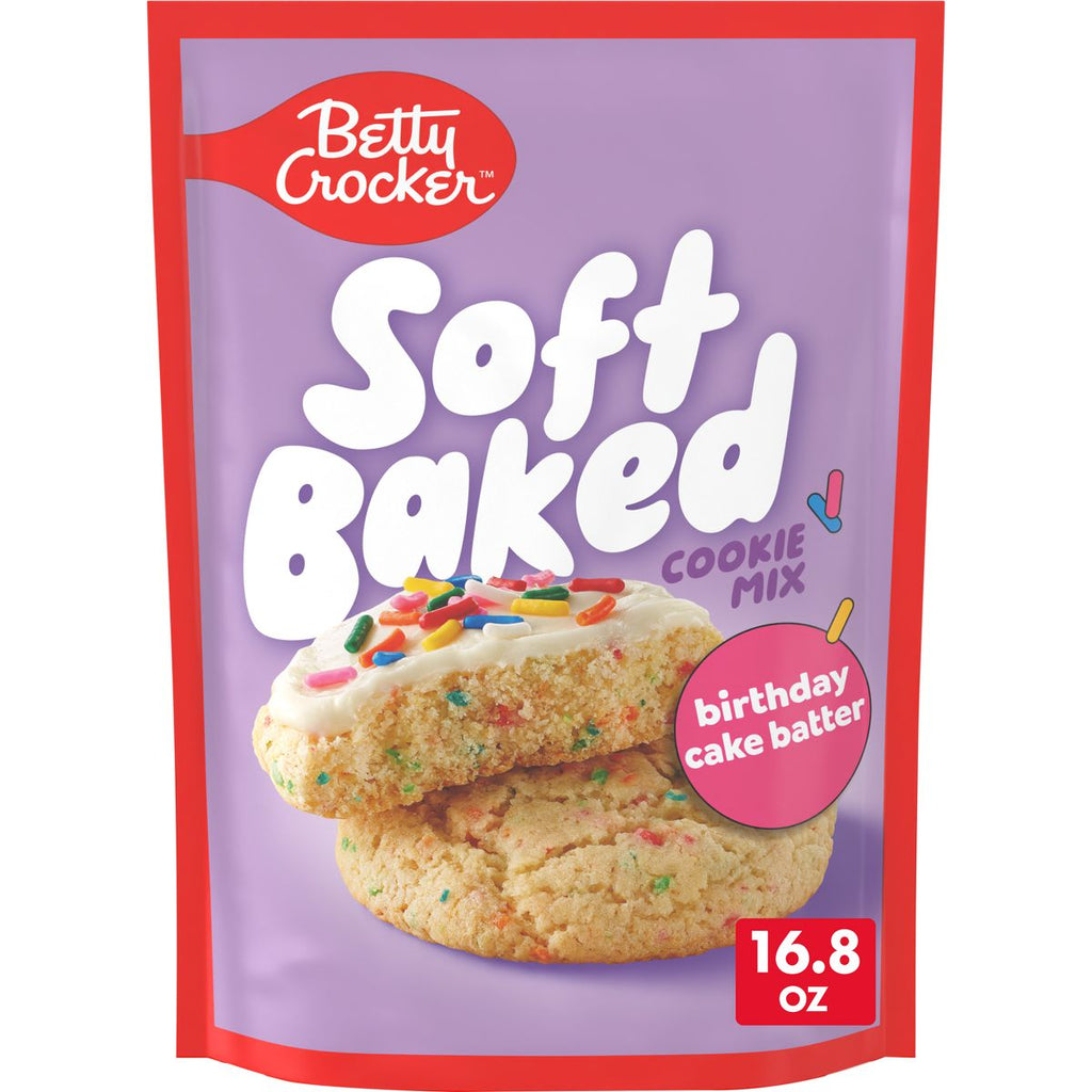 Betty Crocker Soft Baked Birthday Cake Batter Cookie Mix - 16.8oz