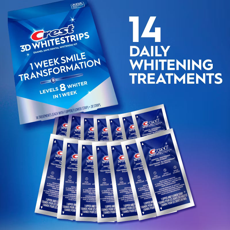 Crest 3D Whitestrips 1 Week Smile Transformation Teeth Whitening Kit