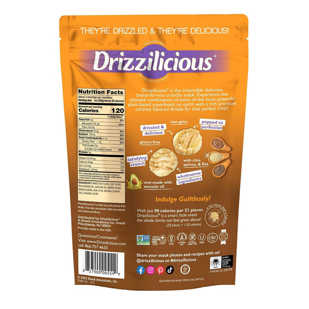 Drizzilicious Salted Caramel Drizzled Mini Rice Cake - 4oz
