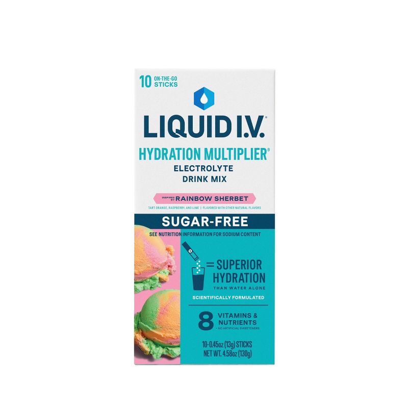 Liquid I.V. Sugar Free Hydration Multiplier - Rainbow Sherbert 10 Pack