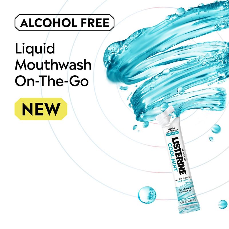 Listerine Alcohol-Free Cool Mint Mouthwash Packets 15ct