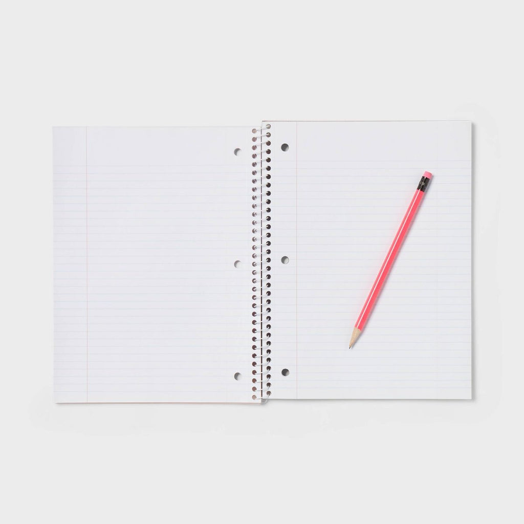 Spiral Notebook 7.5"x10.5" Poly Cover 70 Sheets Pastel Pink - up&up™