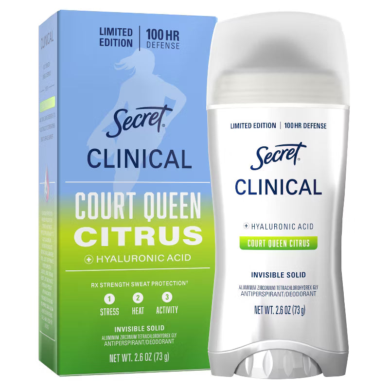 Secret Women's Clinical Strength 100HR Hyaluronic Acid Antiperspirant Deodorant